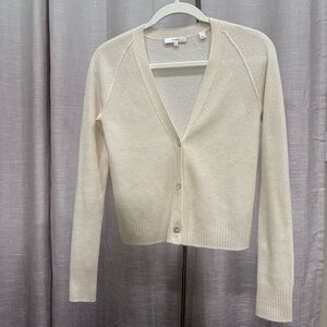 Vince 100% Cashmere Cream Cardigan Sweater